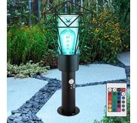 Lampadaire Extérieure Borne Lumineuse RGB LED Télécommande Dimmable Détecteur