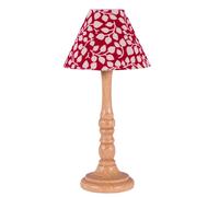 Lampadaire FADEDA 3,5V avec pied en bois et abat-jour en tissu, LxlxH en mm : 45x45x110. Pour les crèches, les miniatures, les loisirs et le modélisme, les accessoires de maisons de poupées et les tra