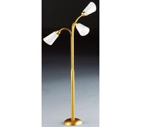 Lampadaire FADEDA en métal à trois flammes avec abat-jour en plastique blanc, LxlxH en mm : 45x45x150. Pour crèches, miniatures, hobby et modélisme, accessoires pour maisons de poupées et trains minia