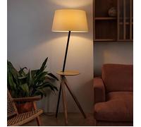 Lampadaire - FARO - TREEWOOD - Frêne - Abat-jour beige - Style scandinave moderne