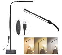 Lampadaire Flexible LED 3 Tons (3000-6500K) Dimmable 10 Niveaux,Col de Cygne 360° & Hauteur Réglable 140cm,USB pour Salon/Épilage