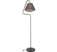 Lampadaire Gateshead en métal et textile hauteur 160 cm E27 noir / gris [lux.pro] Gris G