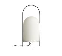 Woud Lampadaire Ghost – verre opale blanc – Noir