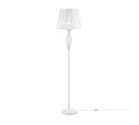 Lampadaire - Grace - Blanc avec or - 1 lumière - E14 - 165 cm - Cristal