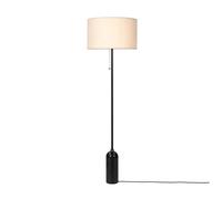 GUBI Lampadaire Gravity acier noir/toile