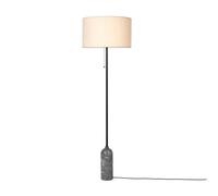 Gubi Lampadaire Gravity marbre gris / toile