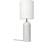 Lampadaire GUBI Gravity , Marbre Blanc et Abat-jour Blanc, XL Haut