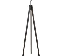 Lampadaire HAITI VELUR en velours avec structure en bois à trois pieds - 60W, E27