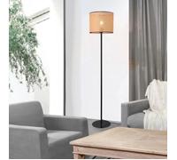 lux.pro Lampadaire Design pour Salon Chambre Bureau Lampe sur Pied Stylé Luminaire Intemporel Métal Plastique 154 x 30 cm Noir Beige