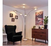Lampadaire - HOFSTEIN - Nikkala - Métal chromé - Base en marbre - 5 ampoules E14 max 40W