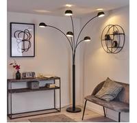 Lampadaire - HOFSTEIN - Suio - Métal et marbre noir/blanc - 5 x E14 - Design moderne