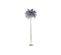 Lampadaire Imitation Plume ""Palm"" 160cm Or & Gris