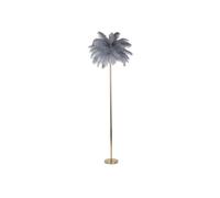 Lampadaire Imitation Plume ""Palm"" 160cm Or & Gris