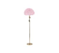 Lampadaire Imitation Plume ""Slim"" 165cm Or & Rose