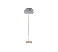 Lampadaire Imitation Plume ""Slim"" 170cm Or & Gris