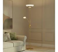 Lampadaire indirect LED Yveta Lindby, dimmable, doré, Salon / Salle à manger, Métal, Moderne, Lampadaire LED