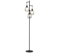 Lampadaire Industriel Grillagé Arqué H154 Cm Métal Noir Rotin