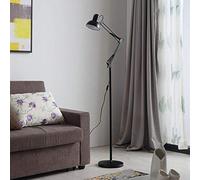 Lampadaire industriel réglable pour salon et chambre à coucher - Lampe sur pied rustique avec douille E27 et bras pivotant, parfait pour la lecture et l'éclairage intérieur
