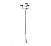 Lampadaire extérieur triple blanc 40245