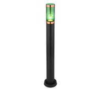 Lampadaire Jardin Extérieur Lampe d'extérieur Lampadaire Lampadaire en inox Extérieur, télécommande dimmable Mémoire, accentuation cuivre noir fumé, 1x RGB LED 8,5W 806Lm blanc chaud, DxH 7,6x80 cm