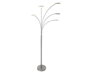Lampadaire lampadaire côté-véritable lampe design dimmable métal verre argent