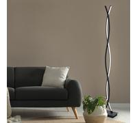 Lampadaire lampadaire design lampadaire salon lampadaire commutable via interrupteur à pied, métal noir graphite, 1x LED 36 watt 1062 lumens blanc chaud, LxlxH 25x13x143 cm