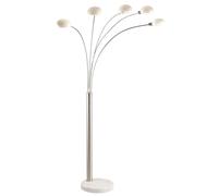 Lampadaire lampadaire dimmable spot en verre variateur lampadaire salon moderne, pied en marbre, 5x E14, LxlxH 110 x 140 x 210 cm