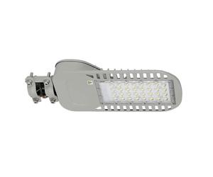 Lampadaire lampadaire éclairage public à LED, lampe lumière du jour IP65, gris, LED 50W 6850Lm 6500K, HxLxP 43,4x6,3x16,9cm