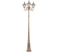 Lampadaire Lampadaire Extérieur 3-lumières Extérieur Lampe De Poteau Européen Rustique Bronze Réverbère Aluminium Ip65 étanche Haut Pôle Lumière Parc Chemin Pelouse, Height 350cm
