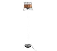 Lampadaire Lampadaire Lampe d'appoint, App- et commande vocale dimmable CCT Timer changeur de couleur, Boho aspect rotin beige, LED 15W 1300Lm blanc chaud-blanc froid, LxlxH 30x30x150cm