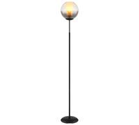 Lampadaire lampadaire lampe d'appoint boule en verre fumé noir mat E27 cristal