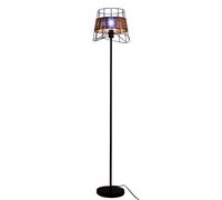 Lampadaire Lampadaire Lampe d'appoint, télécommande avec variateur de couleur, aspect rotin boho aspect grillage beige, LED 8,5W 806Lm blanc chaud, LxlxH 30x30x150cm