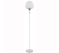 Lampadaire lampadaire lampe d'appoint verre blanc mat à motif E27 chromé