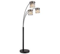 Lampadaire lampadaire lampe de salon verre couleur fumée H 180 cm 3 lampes