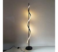 Lampadaire, lampadaire LED à personnalité simple, éclairage LED incurvé, alliage d'aluminium, lampadaire avec interrupteur à bouton-poussoir, adapté au bureau, au salon et à la chambre à coucher