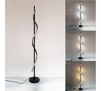 Lampadaire, lampadaire LED à personnalité simple, éclairage LED incurvé, alliage d'aluminium, lampadaire avec interrupteur à bouton-poussoir, adapté au bureau, au salon et à la chambre à coucher