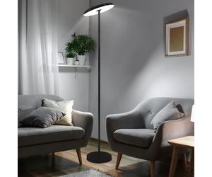 Lampadaire lampadaire LED orientable, dimmable avec fonction tactile, 3 niveaux réglables, 1x LED 21W 1700lm 3000K, DxH 28x140cm, NINO 40760108