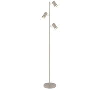 Lampadaire Lampadaire orientable 3 lampes Lampadaire salon sable blanc 3 flammes, métal, 3x GU10, DxH 23x154 cm