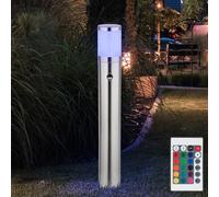 Borne lumineuse avec détecteur de mouvement Outdoor Eclairage extérieur Lampadaire de jardin Lampadaire détecteur de mouvement, acier inoxydable, télécommande, 1x LED RGB 8,5W 806Lm, DxH 14x80 cm