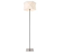 Lampadaire lampe à pied métal toile chrome 152 cm blanc 03_0002440