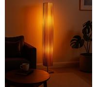 Lampadaire Lampe D'Appoint 2 Flammes Blanc Chromé Textile LxH 14x19 Cm