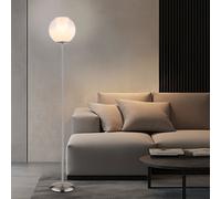Lampadaire Lampe D'Appoint Lampe Sur Pied Cristaux Opale Chromé Verre Boule E27