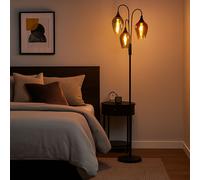 Lampadaire Lampe de Chambre à Coucher Rétro Feu Latéral Verre LED H 165 CM
