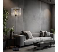 Lampadaire Lampe de Chambre Couleurs Fumées Lecture Baguettes Verre E27