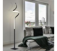 Lampadaire Lampe de Lecture Salon Graduateur au Toucher LED Noir H 145cm