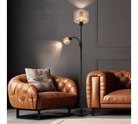 Lampadaire Lampe de Salon à Vasque Lecture Mobile Écran Verre H 165 CM
