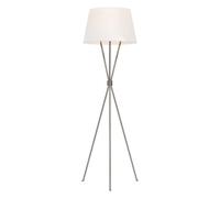 Lampadaire Lampe de Salon Acier Toile Nickel H 139,7 CM 1 à Flammes