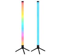 Lampadaire Lampe de salon arc-en-ciel télécommande USB RGB LED, plastique, 1x LED 7W, DxH 37x113 cm