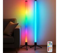 Lampadaire Lumière pour Salle à Manger Arc-en-Ciel Télécommande RGB LED 2er Set