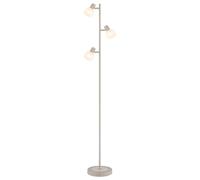 Lampadaire, lampe de salon, lampe sur pied, verre, sable, fleurs, orientable, aspect bois